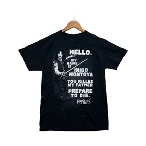 Inigo Montoya Princess Bride 90s Movie T Shirt Black Killed Father 00s sz M